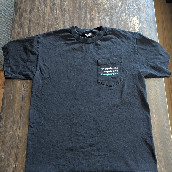 Black Short Sleeve Tee with Crew Neck - Picture 2 of 4